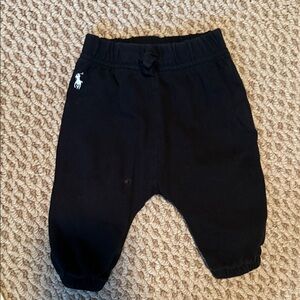Black polo jogger sweatpants